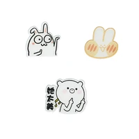 cartoon acrylic animal bunny piggy brooches cute badge pins friendfamily clothes bag jewelry decoration