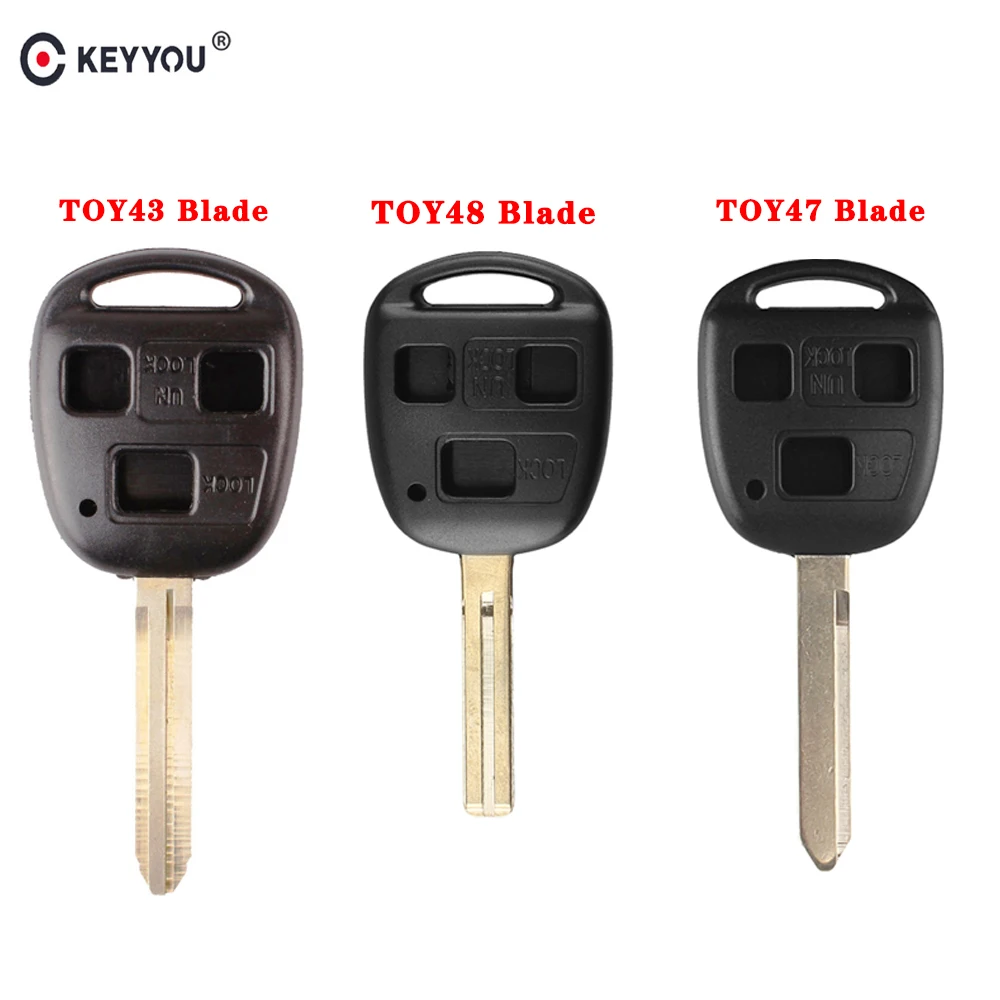 Чехол для ключей с 3 кнопками для Toyota Celica Avensis RAV4 Prado Camry Corolla YARIS RAV4