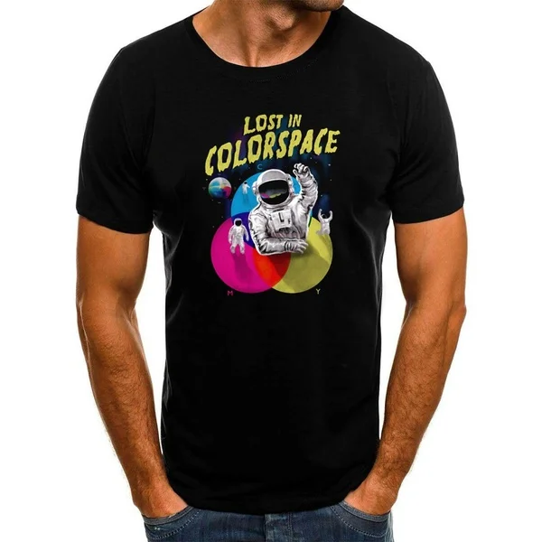 

lost in colorspace Cotton cool print men T shirt casual short sleeve mens tshirt o-neck t-shirt tee shirts