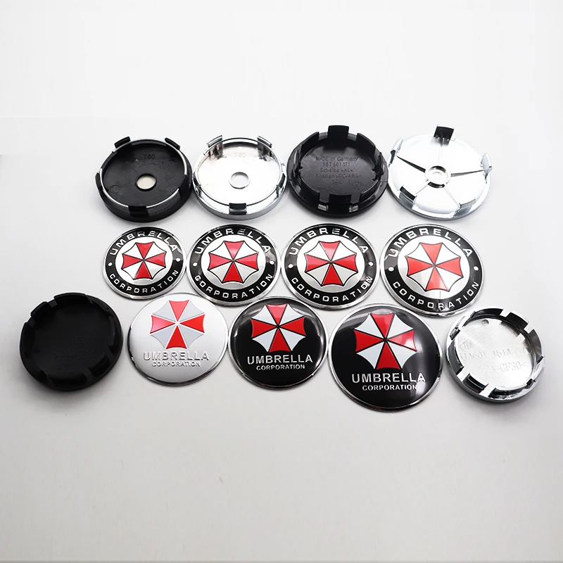 4 шт. 50 мм 56 мм 60 мм 65 мм 68 мм Зонт логотип Автомобильная эмблема колпачок центральной ступицы колеса Автомобильный обод ремонт крышки стикер аксессуары для стайлинга