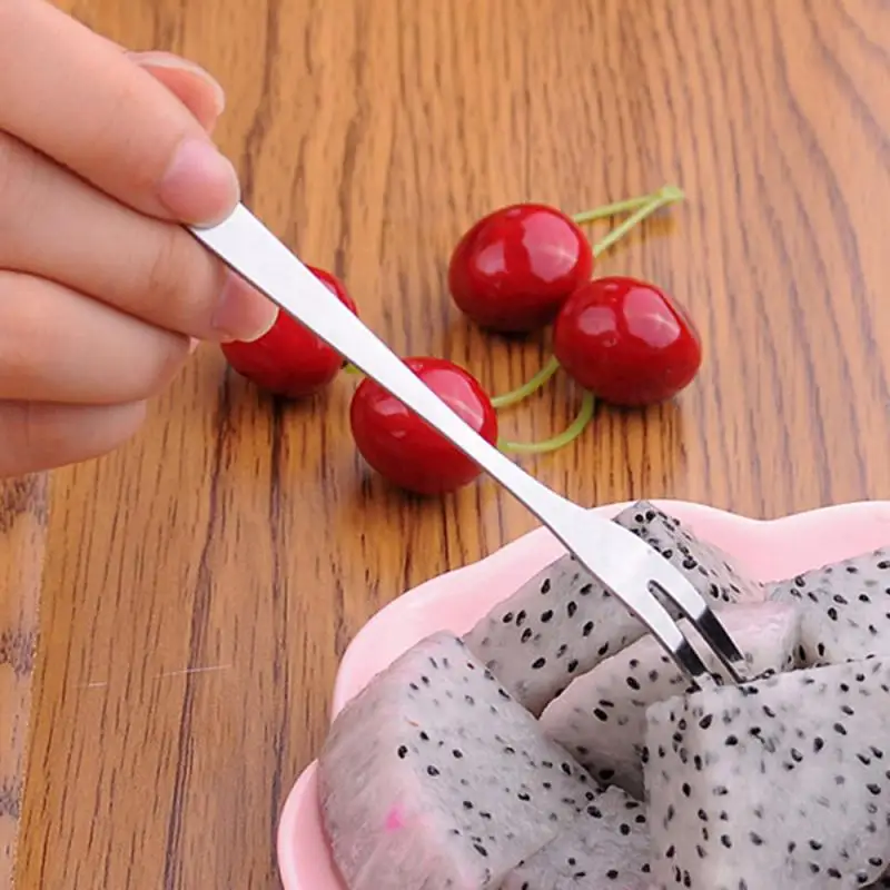 

1pcs/4pcs Fruit Fork Food Grade Stainless Steel Fruit Fork Snack Cake Dessert Fork Western Tableware Fruit Fork Kitchen TSLM1