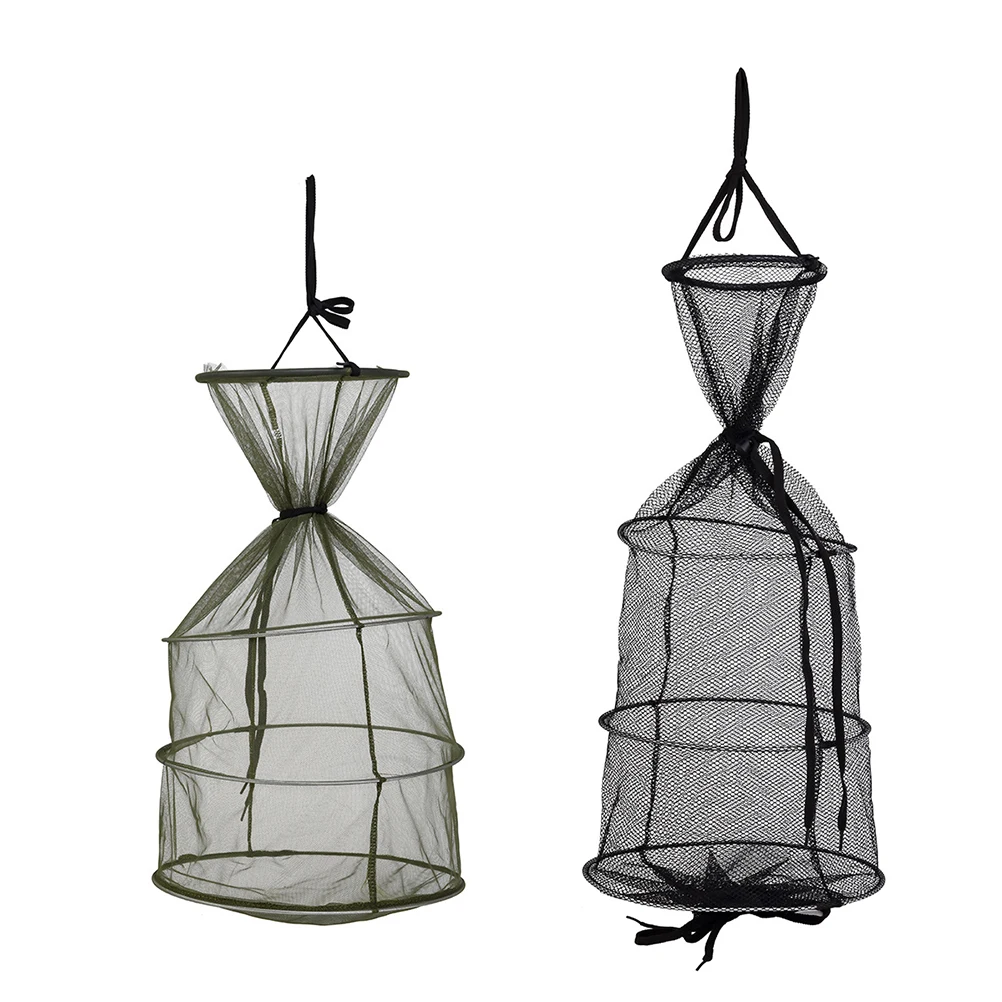 Портативная рыболовная корзина с отверстием 1 мм Складная сетка-краб для рыбалки