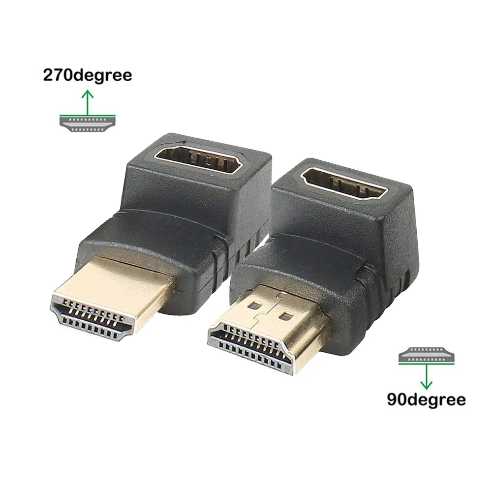 HDMI кабель адаптер Угол папа к удлинитель конвертеры 270/90 градусов Женский для 1080P