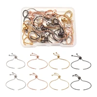16pcsbox rack plating environmental brass extender chain slider cadmium lead free diy jewelry bracelet making accessories