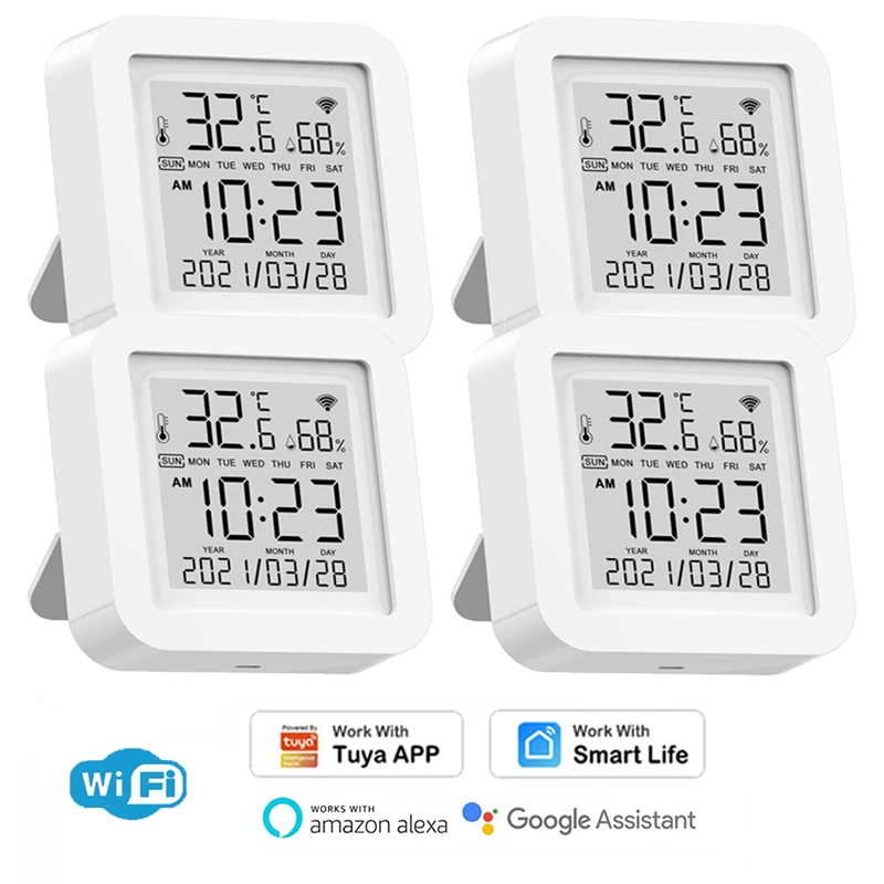 

Wifi Temperature Sensor Humidity Sensor USB Power Automation for Smart Life Tuya APP Work with Alexa Google Home SmartThings