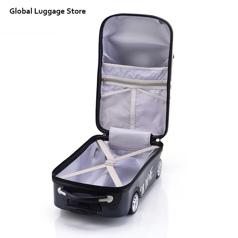 Модный Новый 20 дюймовый чемодан на колесиках милый мультяшный автомобиль 911