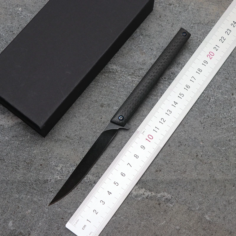 Складной нож флип карманный клинок из углеродного волокна с лезвием M390 для