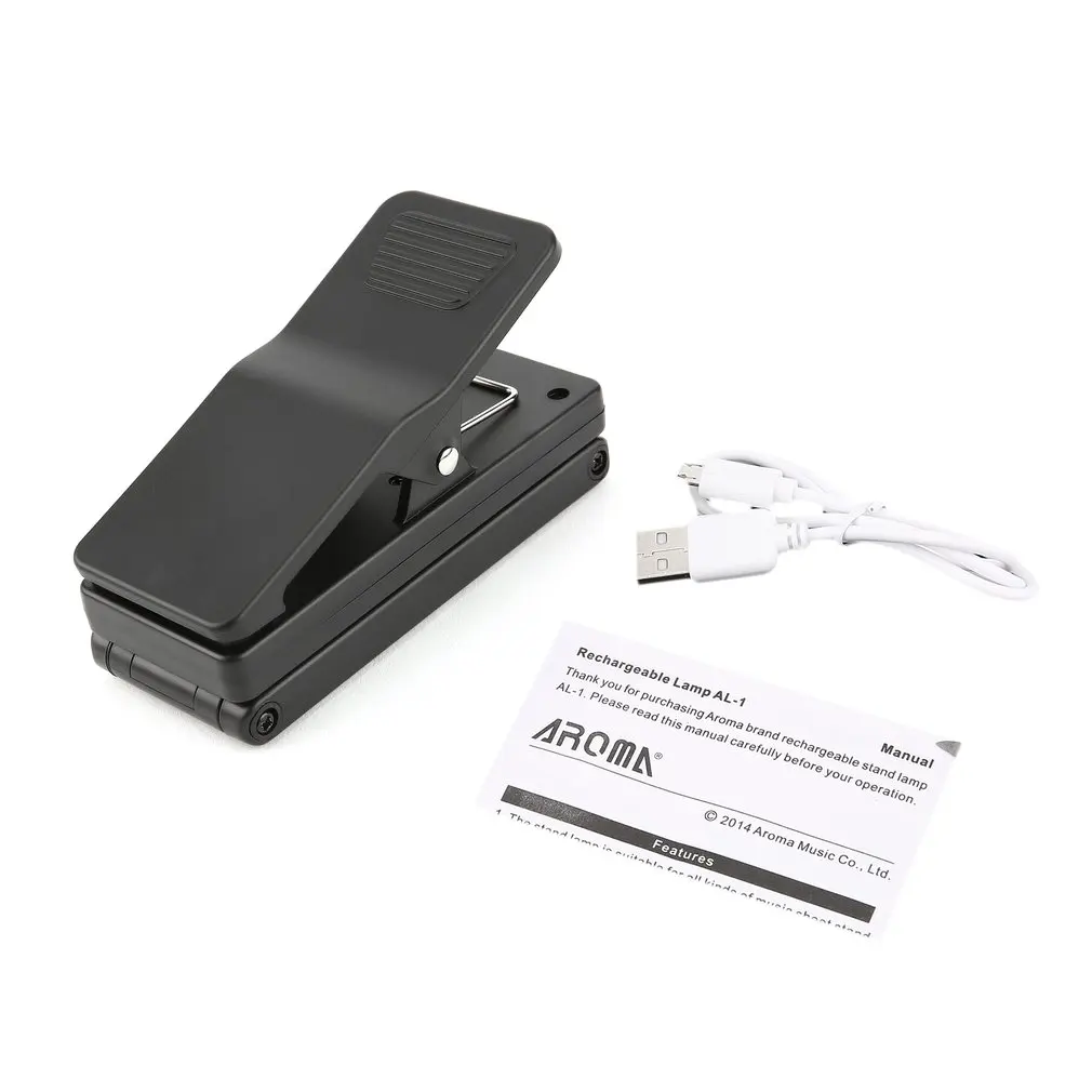 

AROMA AL-01 Clip-on Rechargeable Music Stand Lamp for Guitar Piano LED Stage Light USB Charge Guitar Accessories