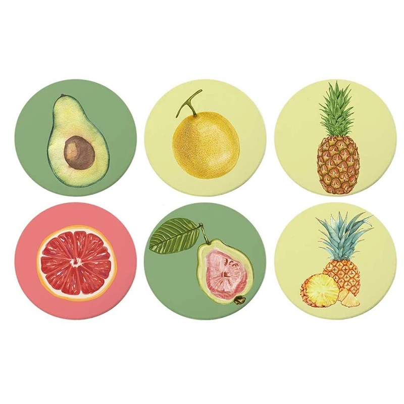 

Круглые подставки для напитков, 6 подставок для напитков с защитой от царапин