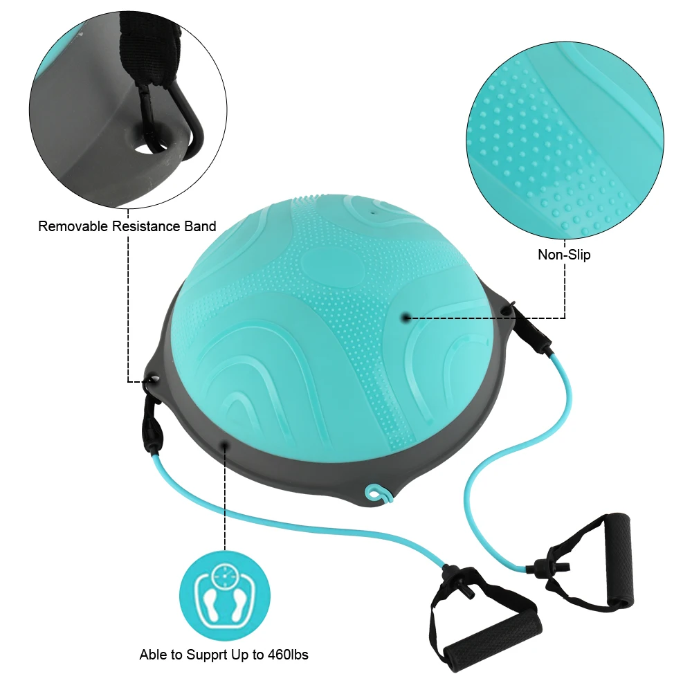 

Fitness Yoga Balance Ball Hemisphere Wave Speed Ball Fit Ball Yoga Hemisphere Versatile Yoga Trainer Tool For Gym And Home Ball