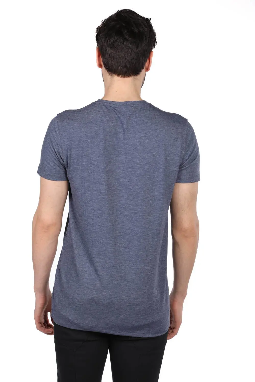 

Govani Navy Blue Mens Crew Neck T-Shirt