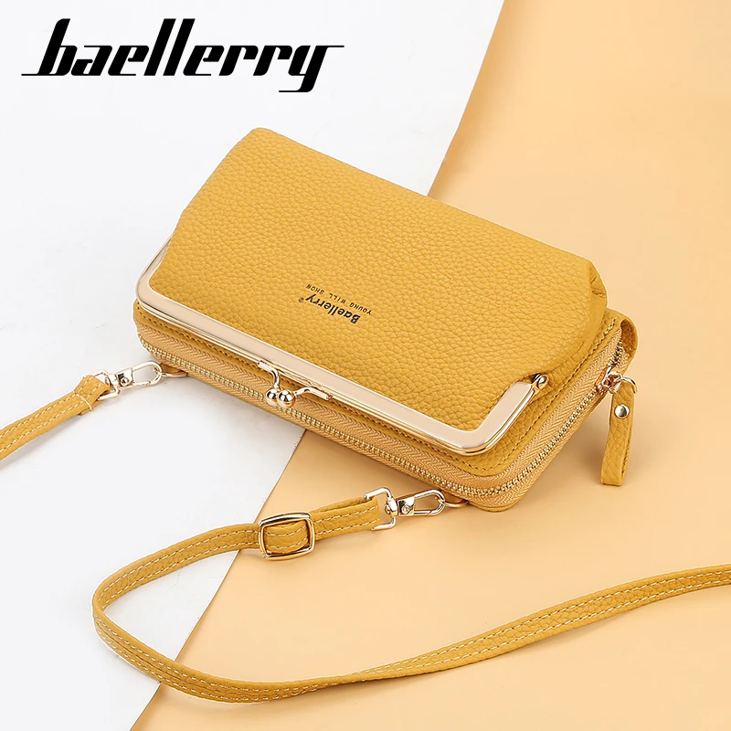 

Women Casual Brand Cell Phone Wallet Horizontal Version Card Holders Wallet Handbag Purse Clutch Messenger Shoulder Straps Bag