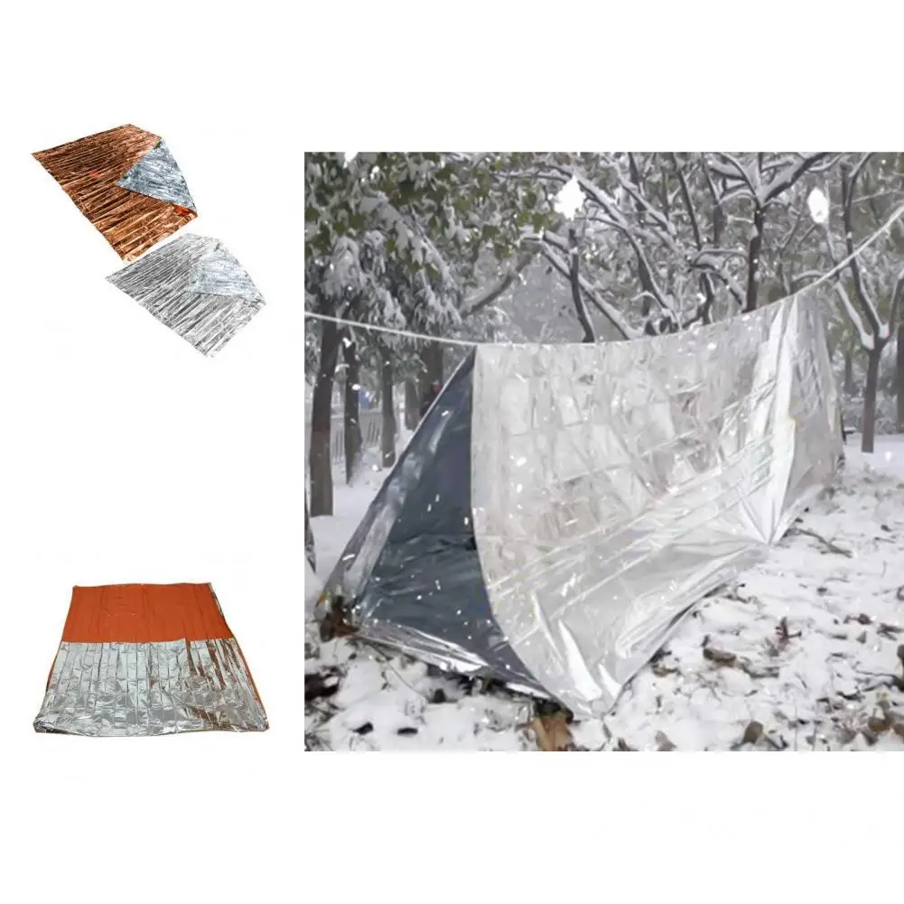

Portable Useful Survival Rescue Foil Thermal Blanket Lightweight Rescue Blankets Convenient for Hunting