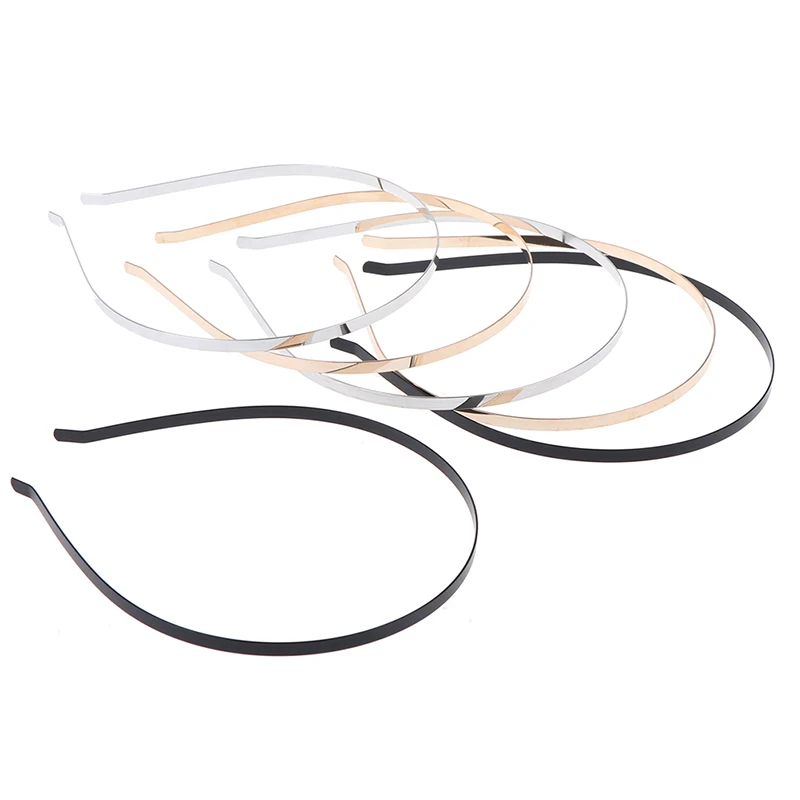 Plain Metal Hairband Decorative Headband for Girls Hair Band DIY Craft Hoop 3 Colors | Мать и ребенок