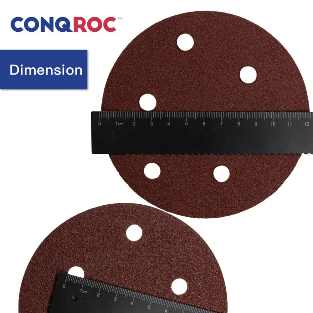 100 шт. 5 дюймовые шлифовальные диски 125 мм 6 отверстий липучка шлифовальная бумага
