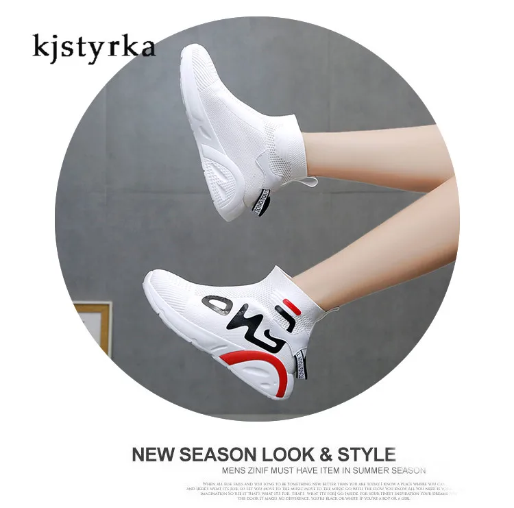 Kjstyrka/ г. стиль, zapatos mujer, брендовые высокие топы из сетчатого материала, женские нескользящие разноцветные корзины