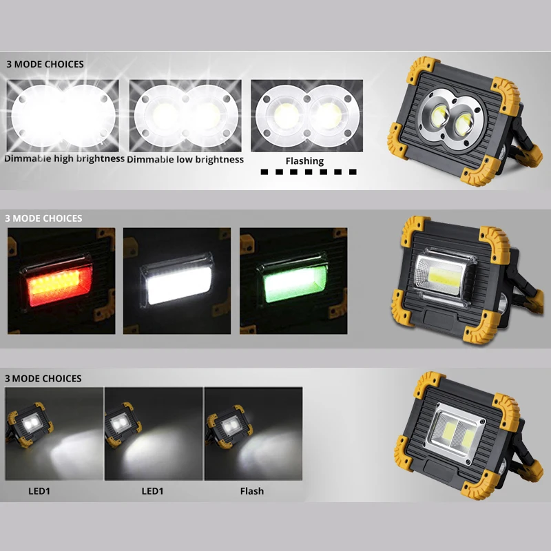 Портативный Точечный светильник с аккумулятором 18650 светодиодный фонарик в