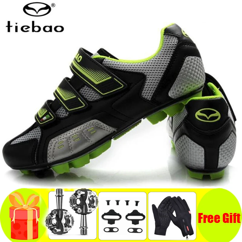 

Tiebao Cycling Shoes Sapatilha Ciclismo Mtb Men Mountain Bike Spd Pedals Cleats Breathable Self-locking Bicycle Riding Bicicleta