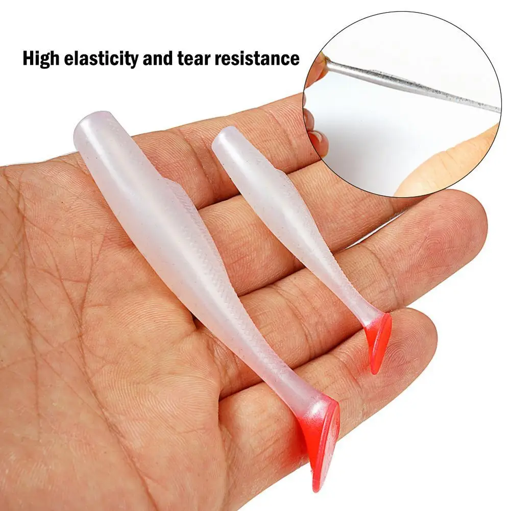 Мягкие рыболовные приманки в виде гольяна с T-образным хвостом 6 шт./лот 8 5 см