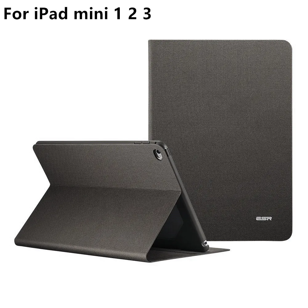 Gray ink-Mini 1 2 3 Чехол ESR для iPad Mini 5 mini 4 3 2 1 чехол из ткани Оксфорд с трехслойной подставкой с функцией автоматического сна/пробуждения смарт-чехол для iPad Mini 5 - Цвет: Gray ink-Mini 1 2 3