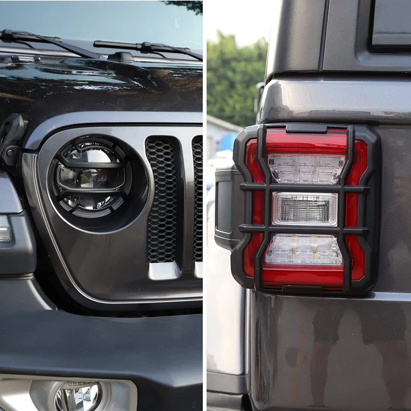 Передние фары защитные задние защитная рамка для Jeep Wrangler Jl 2018 2019 2020 | Автомобили и