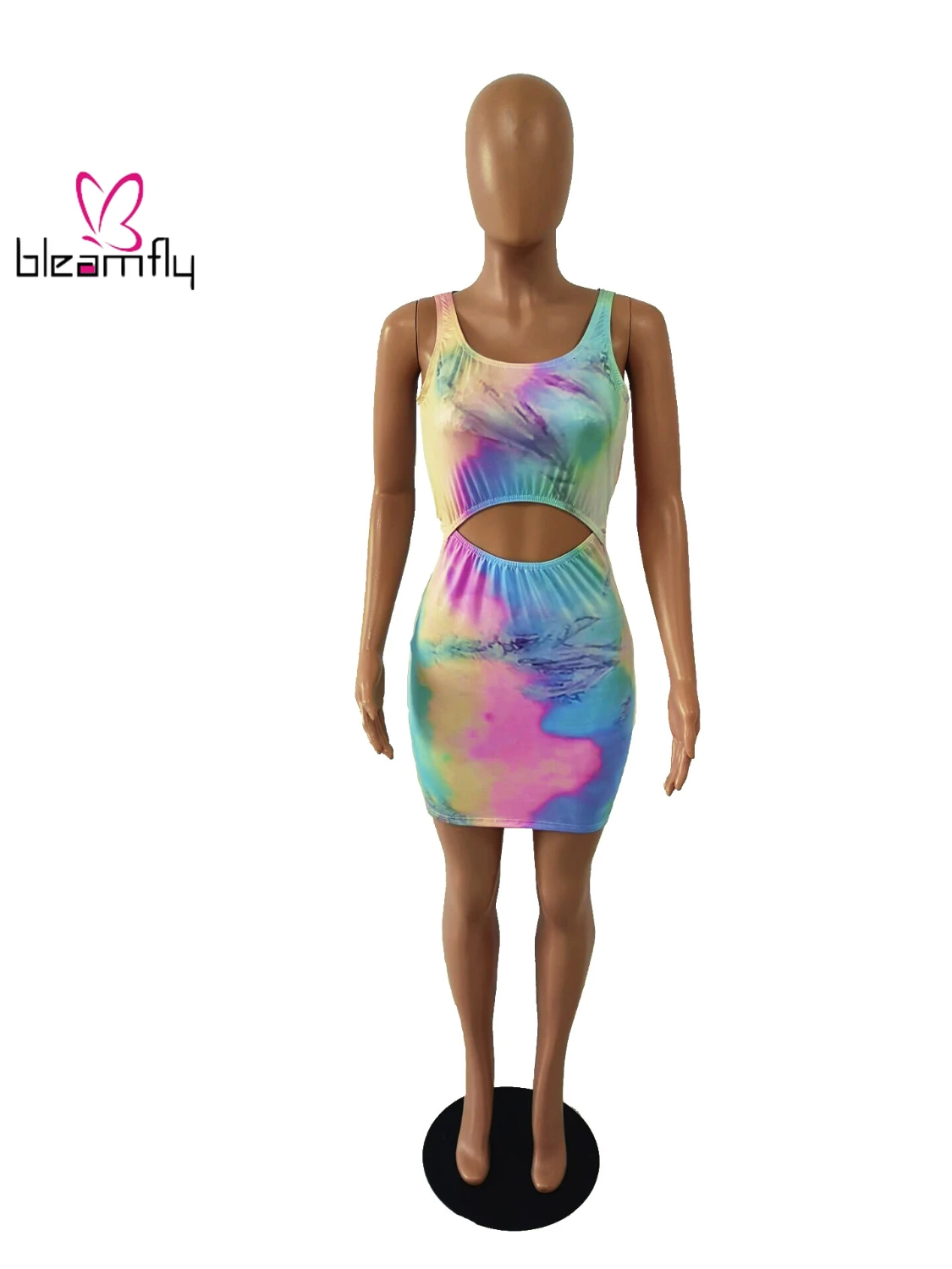 2019 женское летнее платье без рукавов с принтом Галактики мини миди вырезами