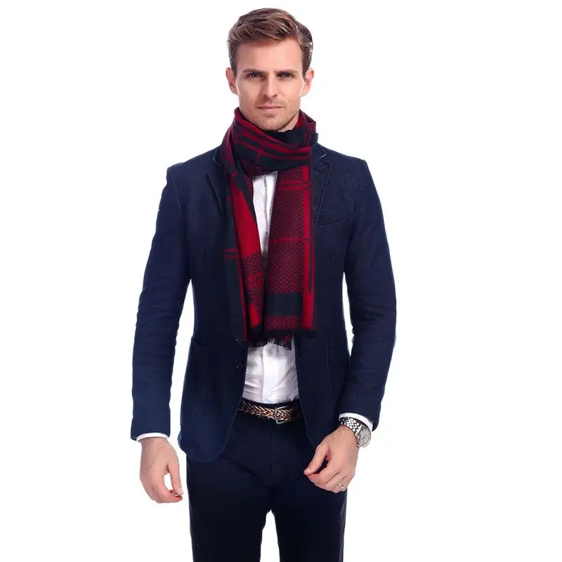 Bufandas 2021 Foulard Fashion Designer Wrap Men Business sciarpa Winter Check sciarpa uomo scialli sciarpe A3A18917