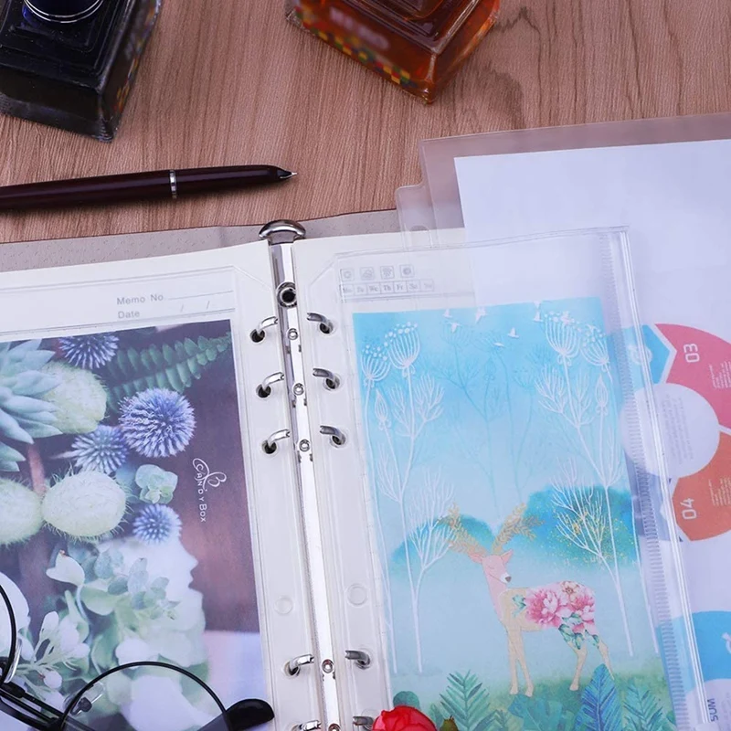 

A6 PU Leather Notebook Binder (Mint Blue) Bundle 24 Pieces A6 Pockets