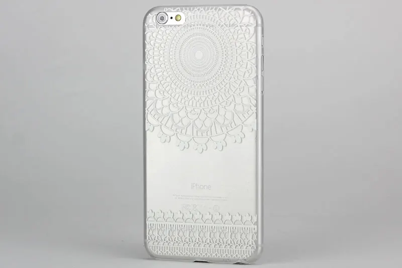 Отличная цена PC чехол для iphone 6 plus 6s 6splus 5 &quotдюймов защитный прозрачный Этнический