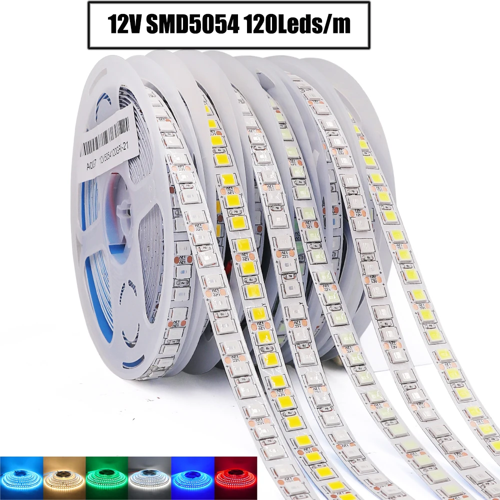 

5M 600 LED 5054 LED Strip Light Waterproof DC12V RGB LED Tape Brighter Than 5050 Cold White/Warm White/Ice Blue/Red/Green/blue