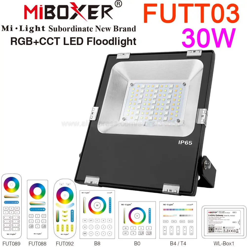 MiBoxer FUTT03 30 Вт RGB + CCT Смарт Светодиодный прожектор AC86 265V Водонепроницаемый Открытый