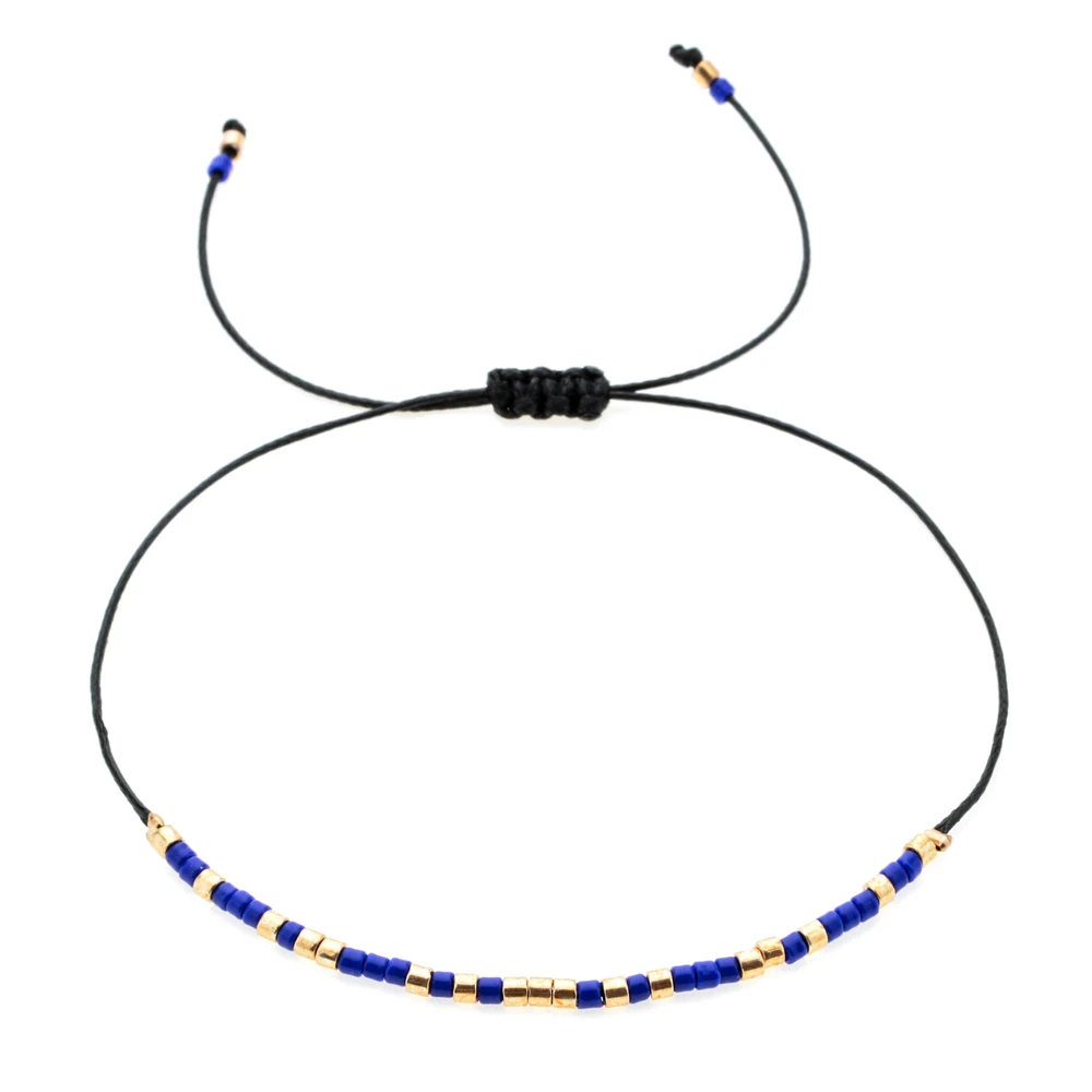 Женские браслеты в богемном стиле с бусинами из кристаллов плетеные