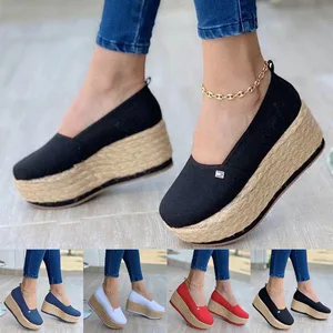 Women Flat Shoes Summer Vulcanized Shoes Solid Thick Bottom Women's Sandals Fashion Bow Casual Women's Shoes