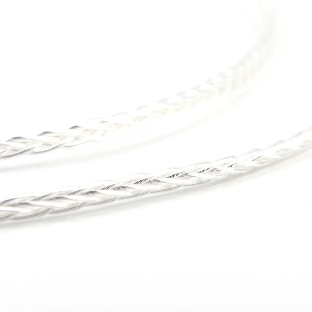 

2.5mm TRRS/4.4mm Balanced Male 3.5mm Jack to RCA Plug Aux Cable 8x 1.0mm Silver Wire Headphone Amp