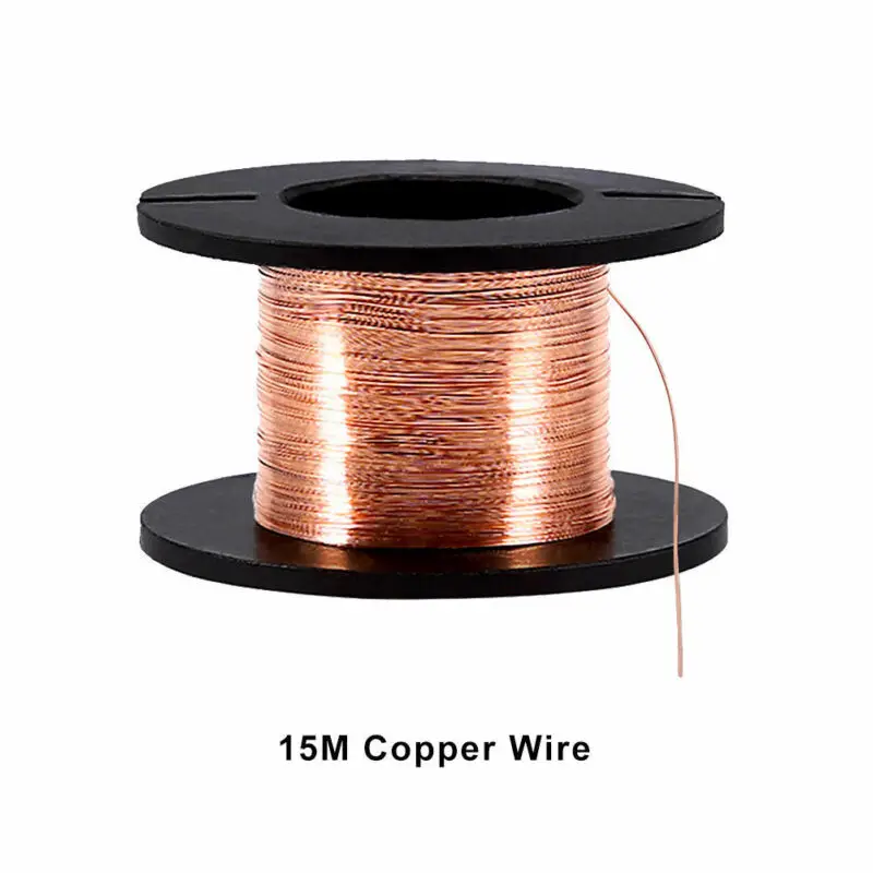 

5 pcs 0.1mm diameter thin copper wire DIY rotor enameled wire solenoid repair welding wire winding wire