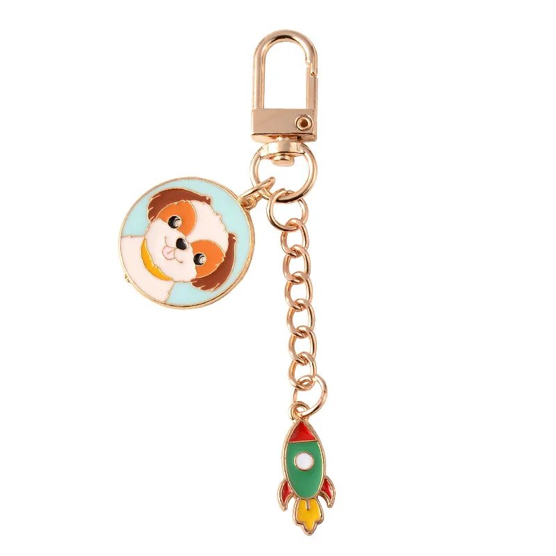 

Cute Cartoon Dog Keychain Schnauzer Bear Fritze Siberian Huachi Shiba Inu Pomeranians Cute Pet Dog Key Chain Car Key Ring