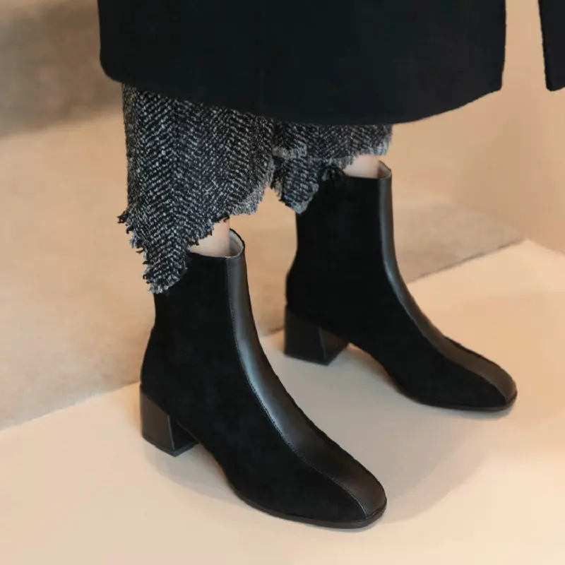 ZawsThia/Большие размеры 33-44 botas mujer invierno Высококачественные женские ботильоны на