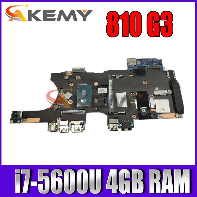 

Оригинальная материнская плата для ноутбука HP EliteBook 810 G3 801797-001 801797-601 с процессором i7-5600U, 4 Гб ОЗУ, полностью протестирована