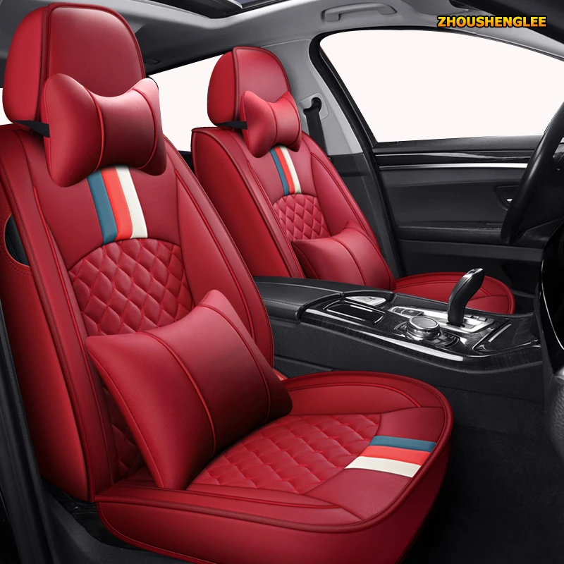 

ZHOUSHENGLEE Leather car seat cover For peugeot 208 207 201 301 307 sw 508 sw 308 206 4007 2008 5008 2010 3008 607 507 car seats