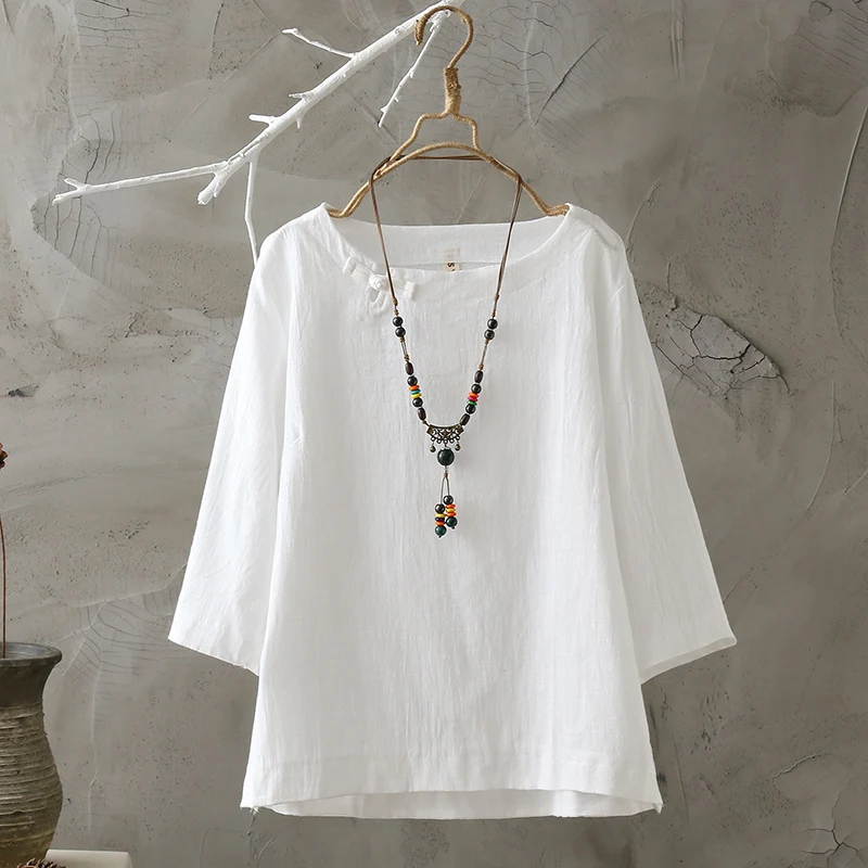 Элегантная белая блузка женские хлопковые блузки размера плюс Женский