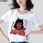 Nem vem colocar a culpa em mim angel Футболка с принтом Харадзюку винтажный Свободный Топ большого размера Женская модная летняя футболка женская