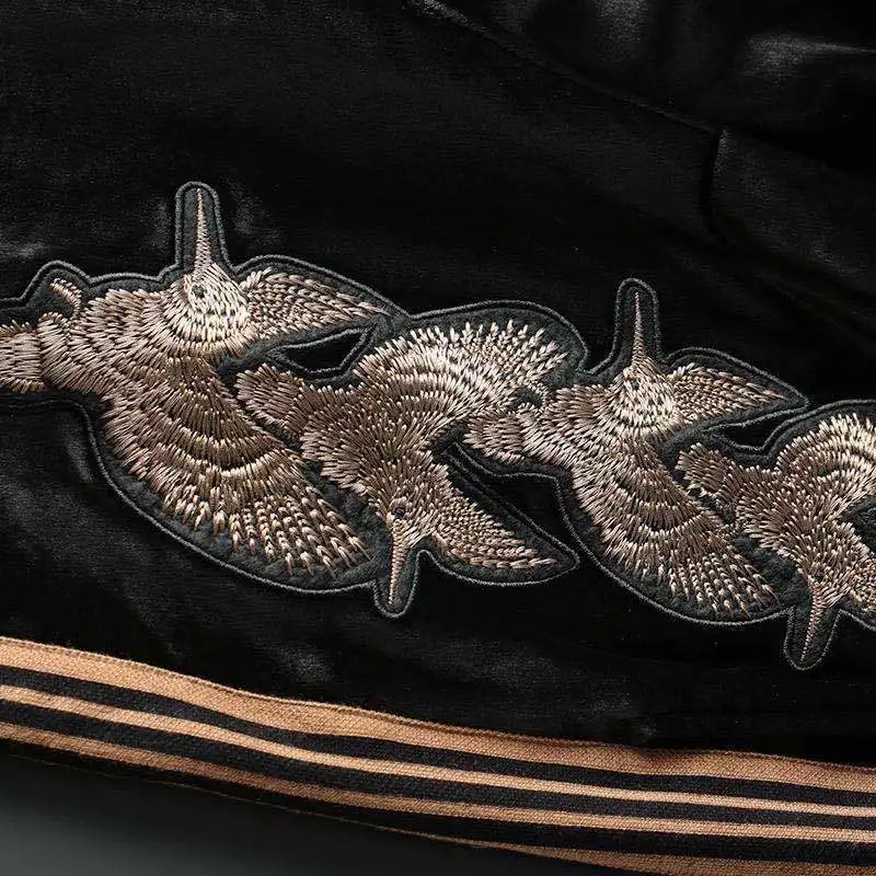 Autumn and Winter Plus Velvet Padded Sports Leisure Suit Men's Embroidery Stitching Men's Large Size Sweater Pants Tide Jogger