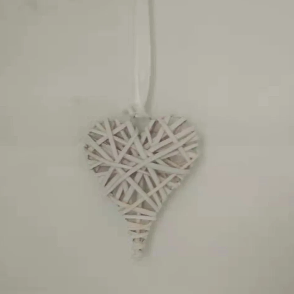 10 шт. плетеные подвесные сердца с красивой лентой белого цвета свадебное