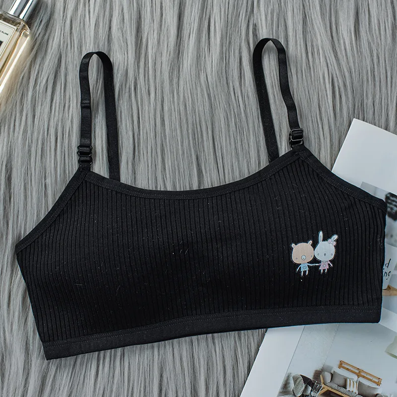 Бюстгальтер для девочек дышащее нижнее белье детей подростков однотонный жилет