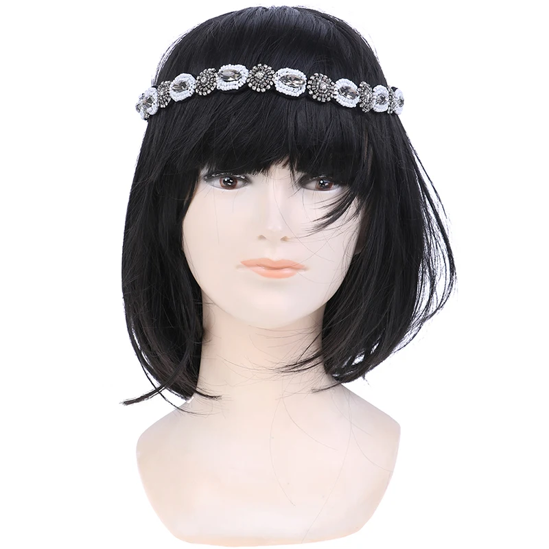 

Fashion Vintage Women's Retro Crystal Rhinestone Beads Headband Hair Band