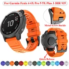 Ремешок силиконовый для Garmin Fenix 6 6X Pro 5 5X Plus 3 3HR Forerunner 935, 22 26 мм