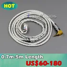 99.99% чистого серебра XLR Сделано в Китае 3,5 мм 2,5 мм 4,4 мм кабель для наушников для Sennheiser IE8 IE8i IE80 IE80s металлический штырь LN006347