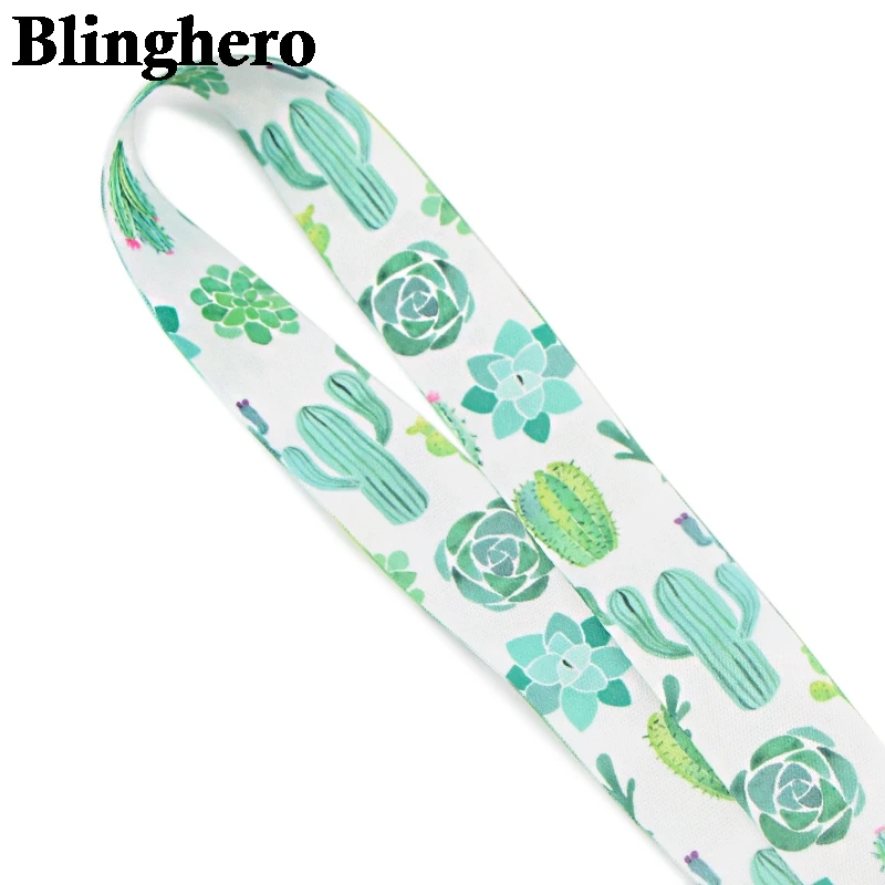 Ремешки на шею с изображением кактуса CA1056 зеленые ремешки для шеи растений