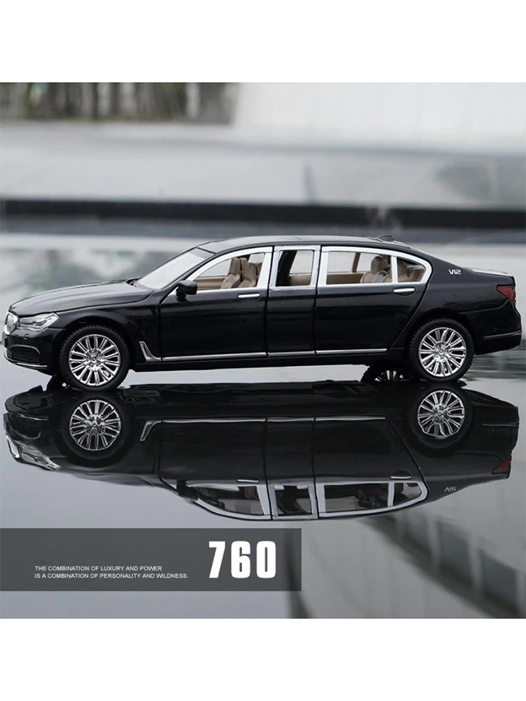 1:24 модель автомобиля Bm 760 Расширенный сплав модель автомобиля игрушка звук и свет дверь моделирование регулирование силы автомобиль сувениры с узорами Подарочная игрушка