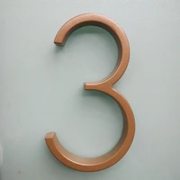 12cm brown gold floating modern house number door home address numbers for house digital outdoor sign plates 5 in 3
